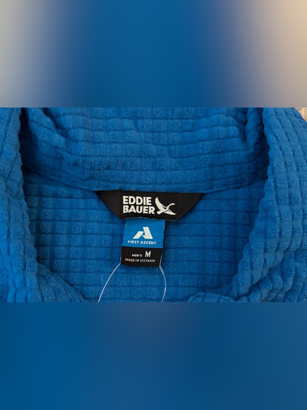 $129 Eddie Bauer Sandstone Grid Blue Jacket Men’s Size: Medium - Picture 5 of 8